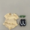 New Summer collection 2026: Girls' Korean-style children's wear, Thin lace short-sleeved, cute princess children's home wear set details Picture